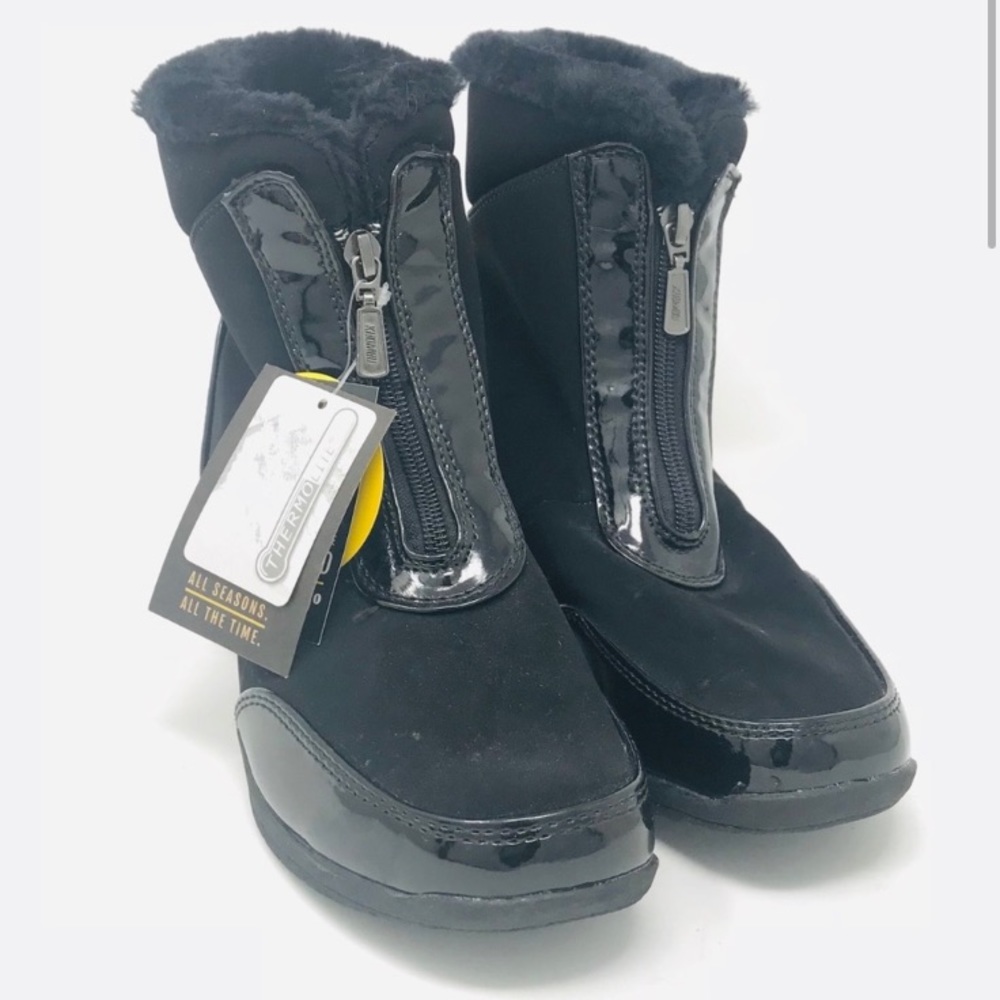 ❄️NWT Khombu Womens Lily Zip Black Winter Boots